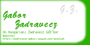 gabor zadravecz business card